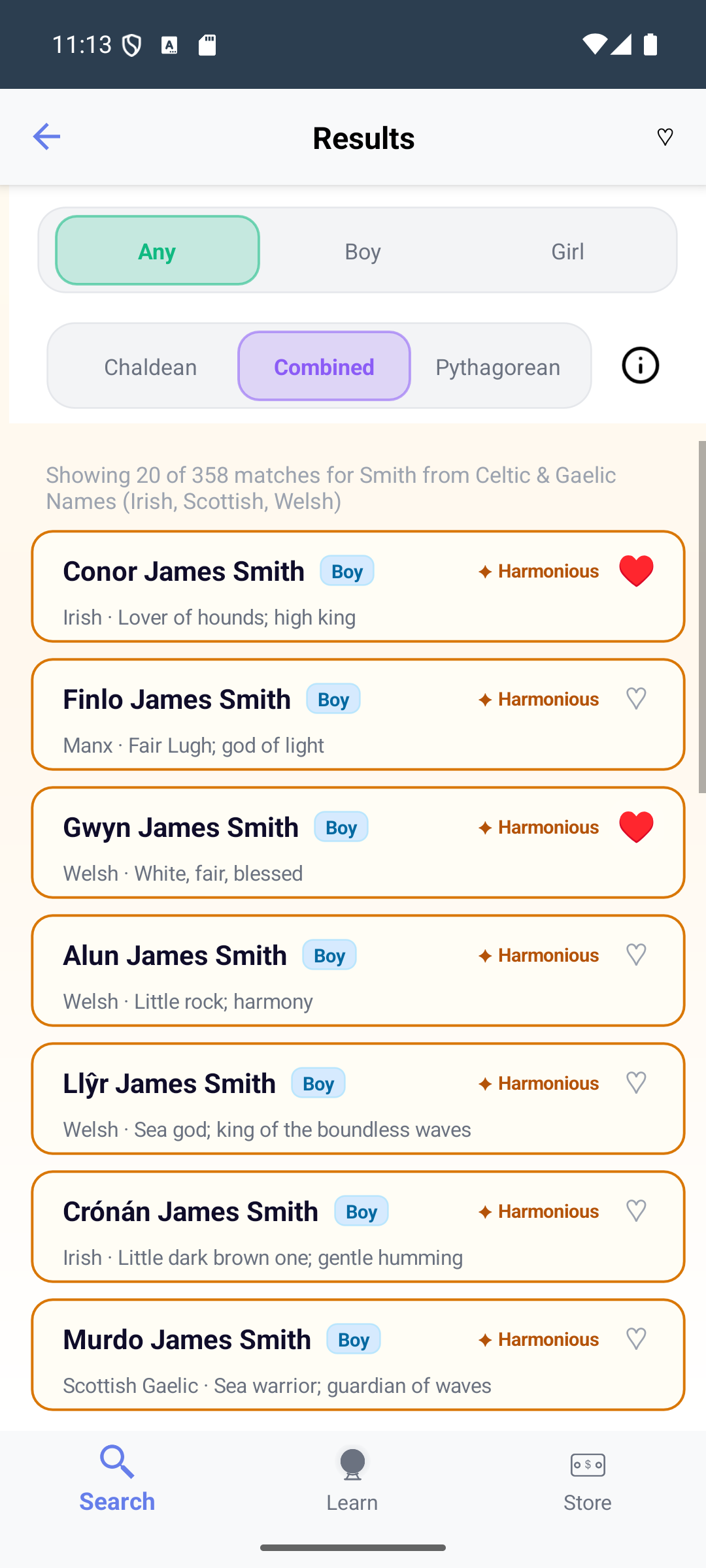 NumeroBaby app screenshot