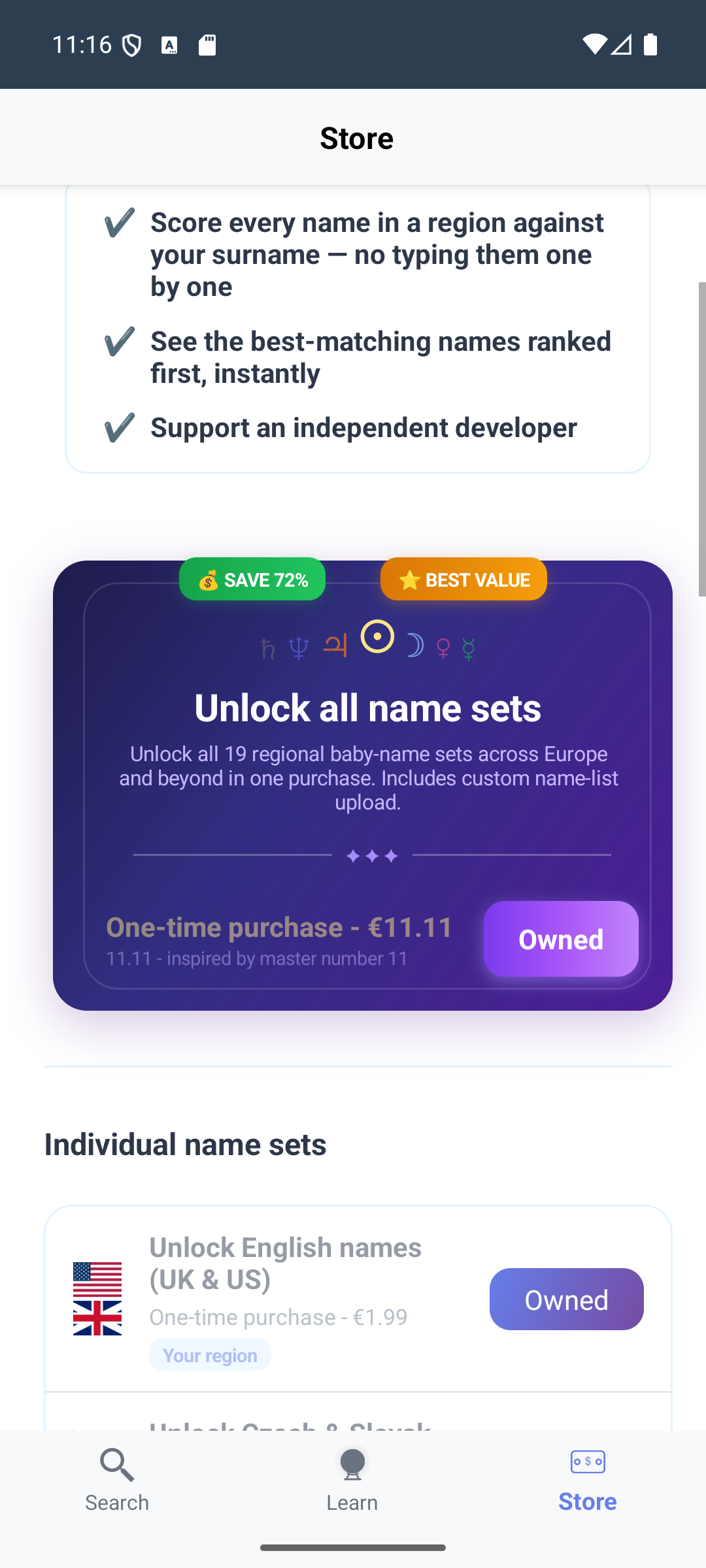 NumeroBaby app screenshot