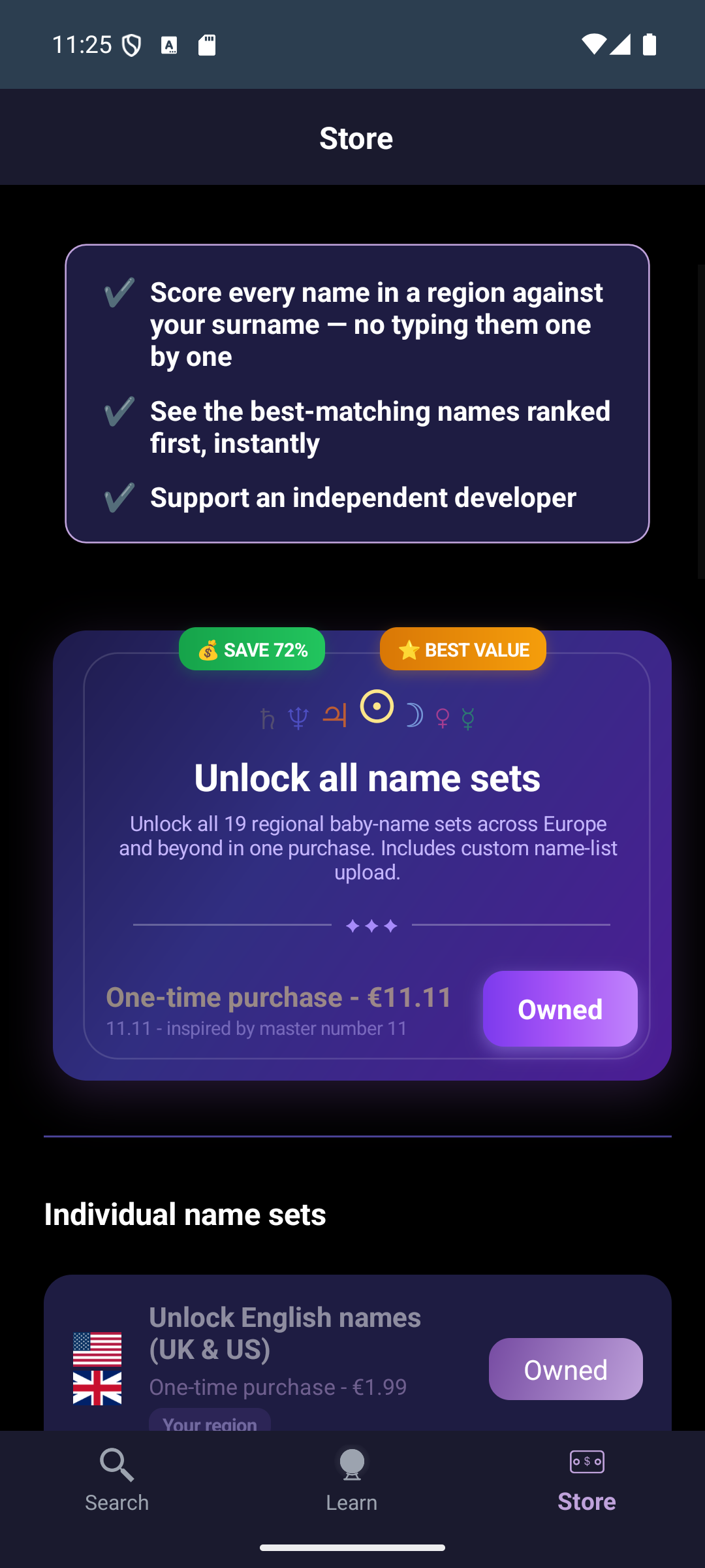 NumeroBaby app screenshot